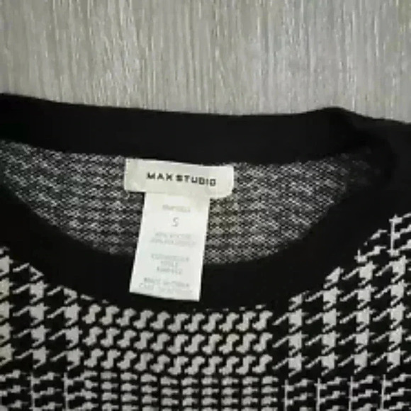 Women’s Max Studio Plaid Long Sleeve Sweater Dress Size Small - Picture 4 of 5